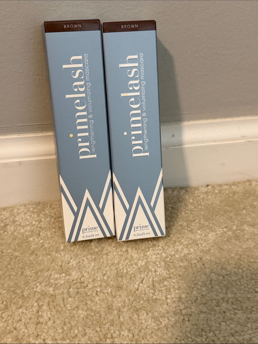Bundle of 2 Primelash Lengthening & Volumizing Mascara - Brown NEW